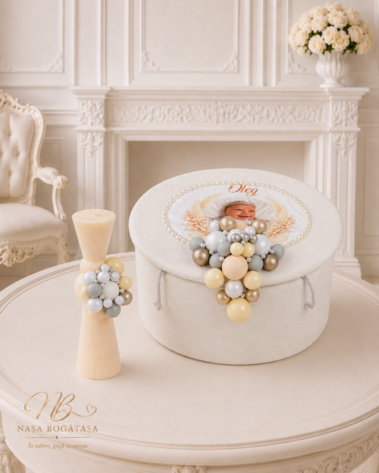 Trusou de botez personalizat de lux pentru băiețel