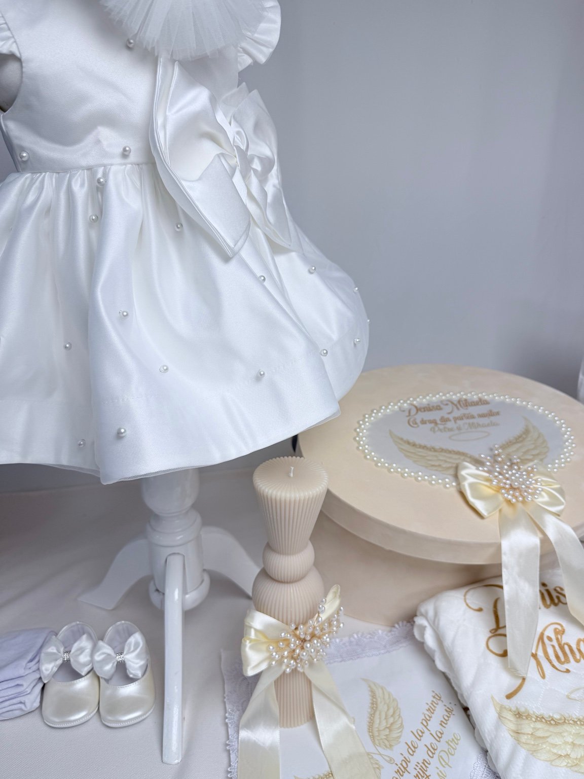 Trusou botez ivoire personalizat – Darul Ocrotirii - imagine 5
