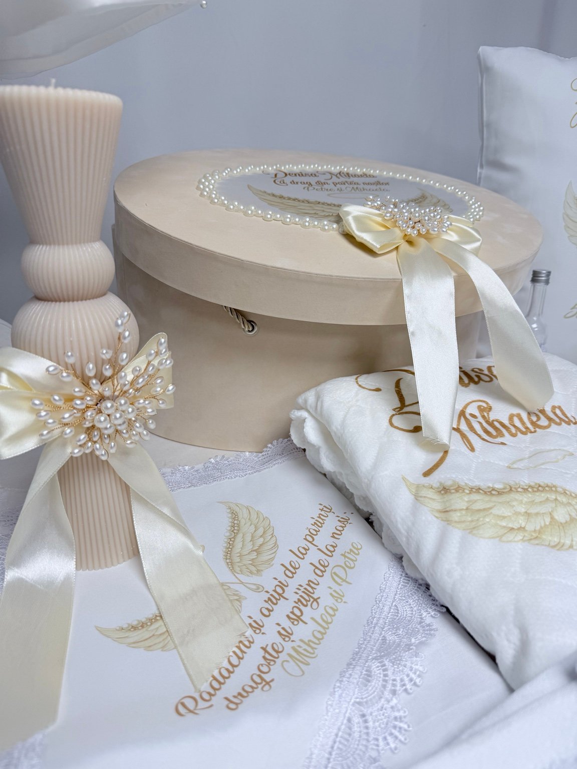 Trusou botez ivoire personalizat – Darul Ocrotirii - imagine 4